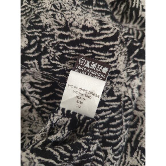 Antik batik s/38 black vitori shirt dress unique print printed black gray - Picture 7 of 7